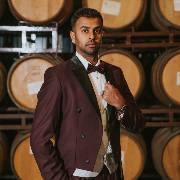 Dapper Burgundy Custom Made Tuxedo with Tail! - Picture 1 of 9